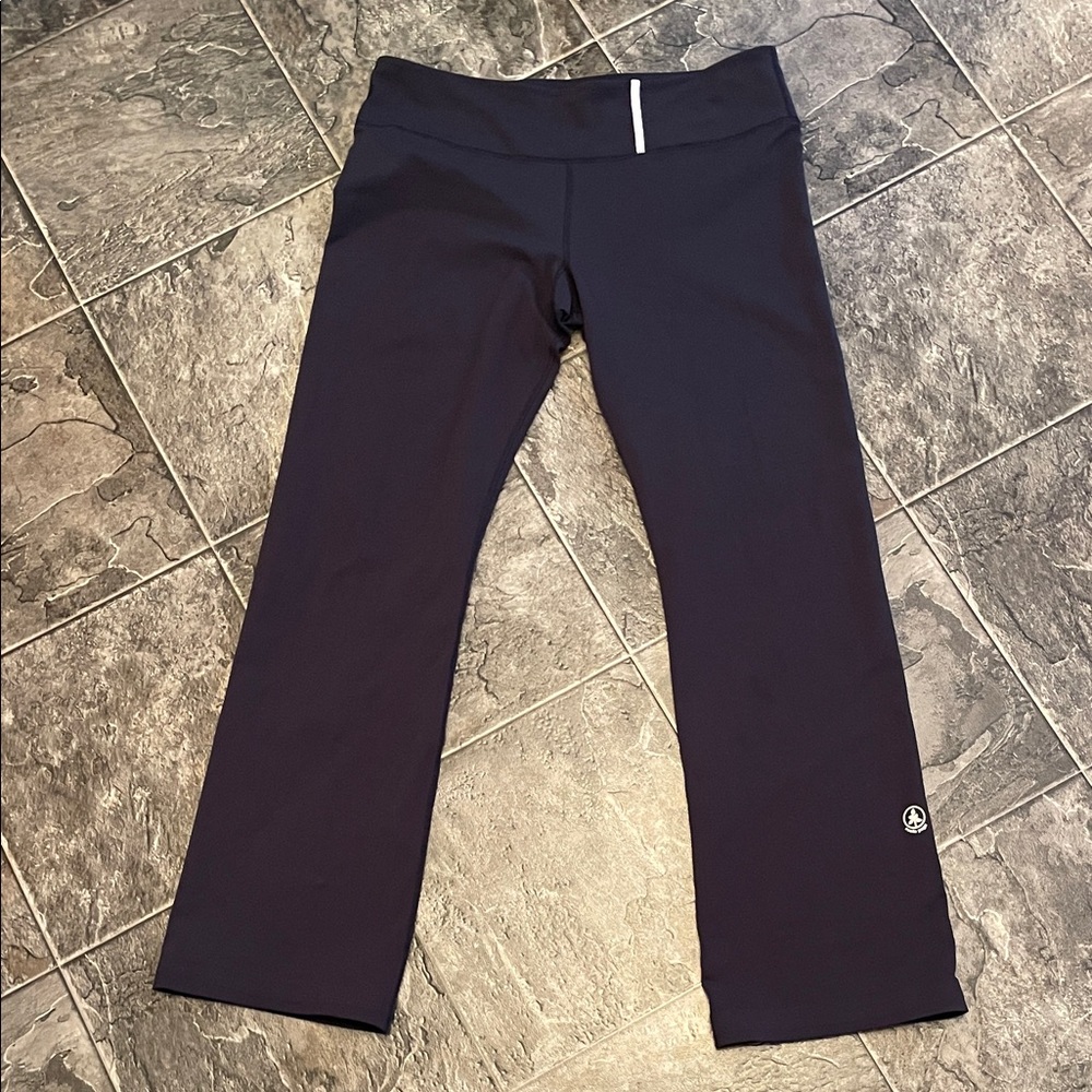 ROOTS YOGA Navy Blue Bootcut Athletic Activewear Sporty Athleisure Coastal Pants